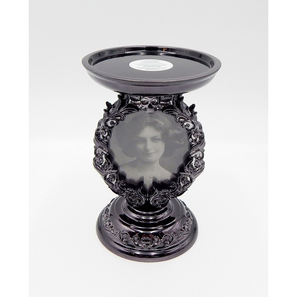 Bath And Body Works Halloween Candle Holder Lenticular Skulls Black Spooky 2023